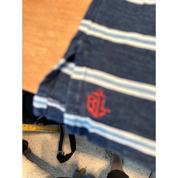 Polo Ralph Lauren Men's Big Tall 4XB Soft Touch Polo Shirt Blue Stripe Pony - Picture 3 of 7